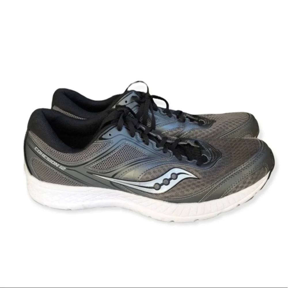 Saucony Cohesion 12 ‎ Shoes Mens Size 12 Gray Lace Up Sneaker’s